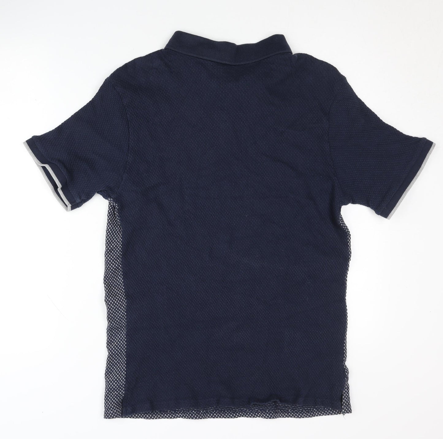 LFC Men's Blue Polo Shirt L in Geometric Pattern