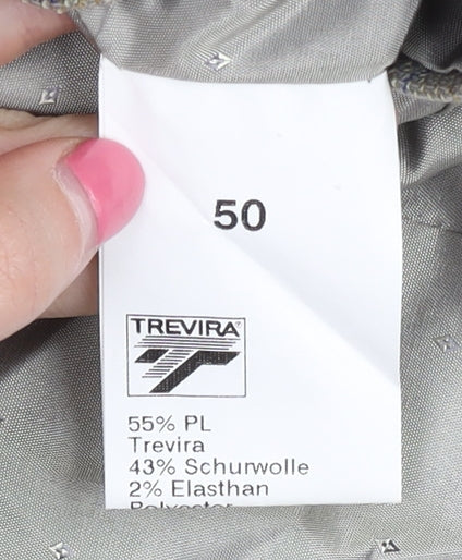 Trevira Beige Check Men's Blazer, Formal Style UK Size 40