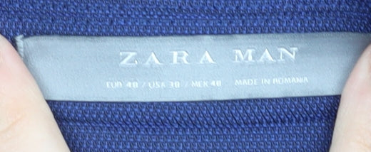 Zara Men’s Slim Fit Blue Blazer, Size M, Business