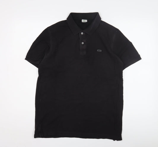 Lacoste Men's Black Polo Shirt Size L