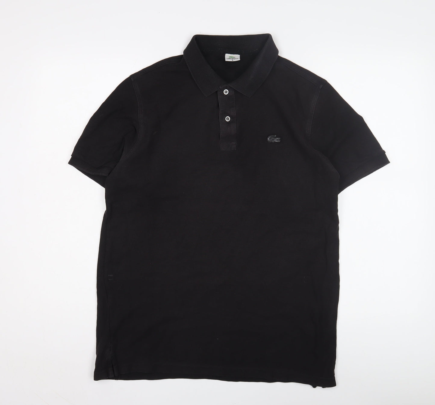 Lacoste Men's Black Polo Shirt Size L
