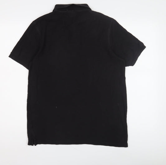Lacoste Men's Black Polo Shirt Size L