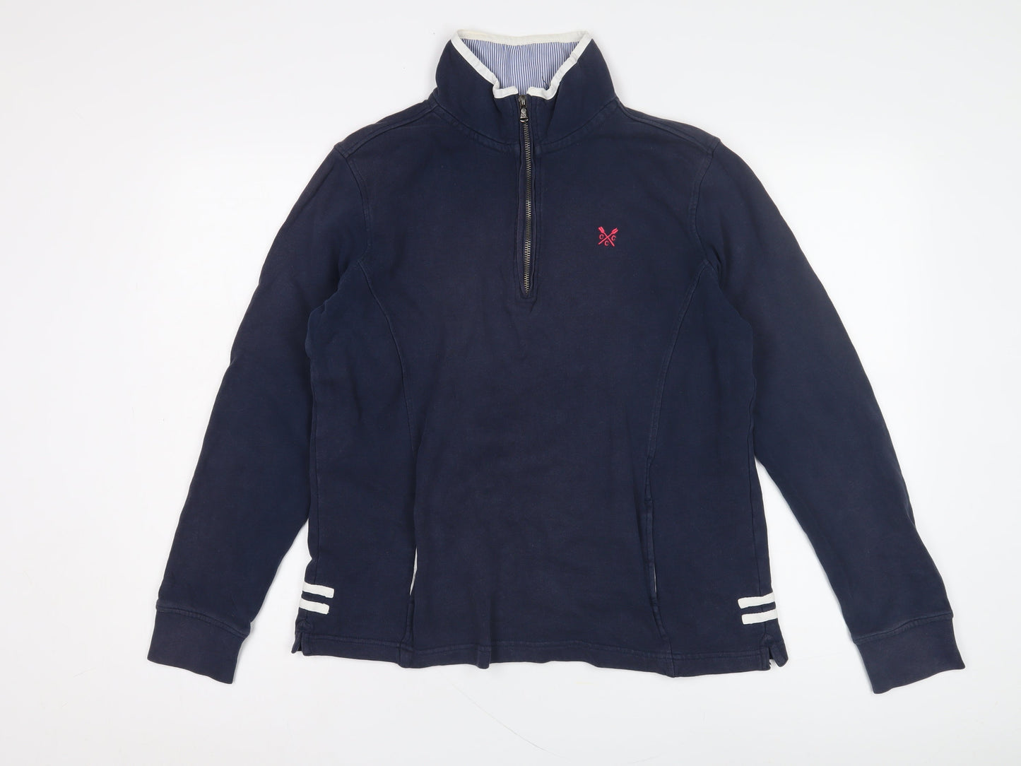Crew Clothing Co. Men's Blue 1/4 Zip Sweatshirt Size 12