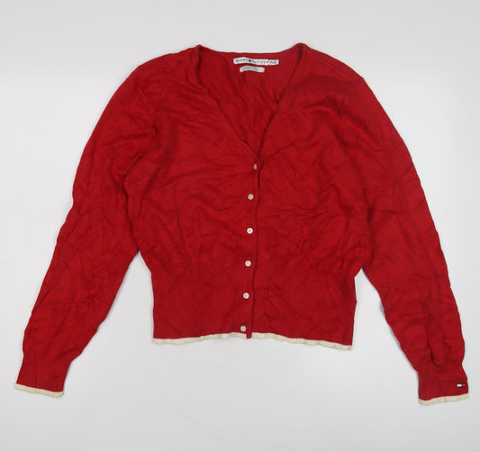 Tommy Hilfiger Women's Red XL Cardigan