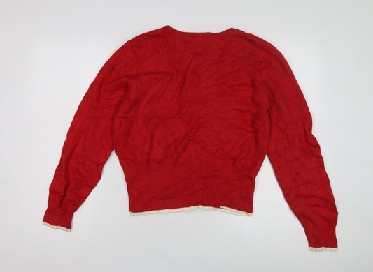 Tommy Hilfiger Women's Red XL Cardigan