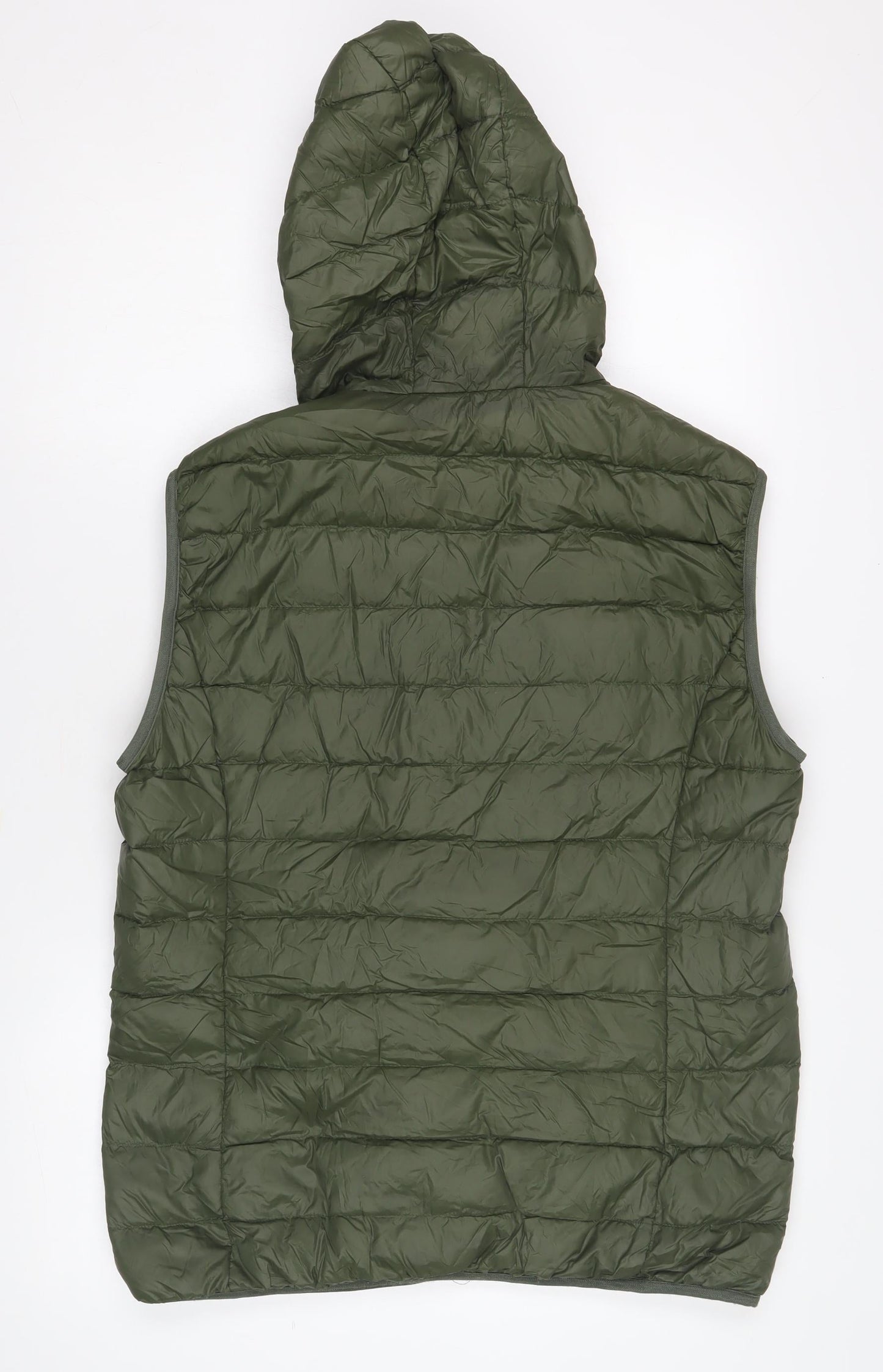 Emporio Armani Men's Green Hooded Puffer Waistcoat S