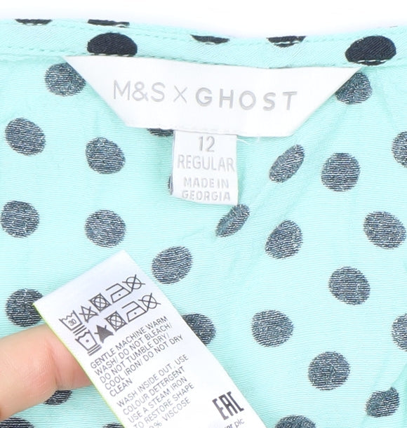 M&S Women's Polka Dot Viscose Dress