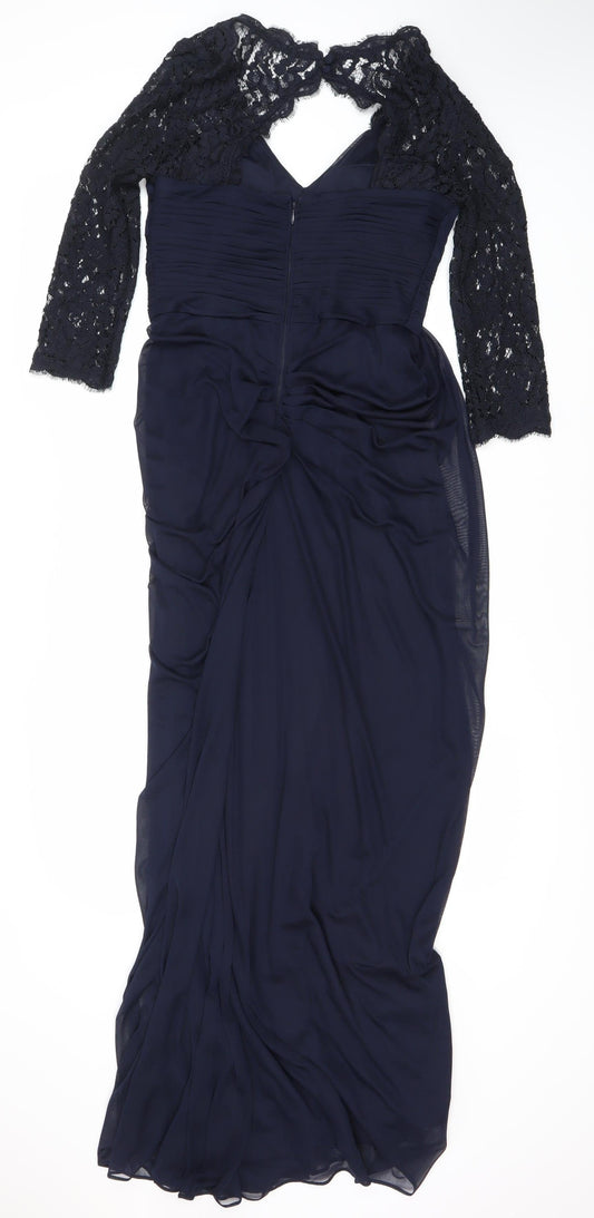 Adrianna Papell Women's Long Blue Dress, UK Size 10