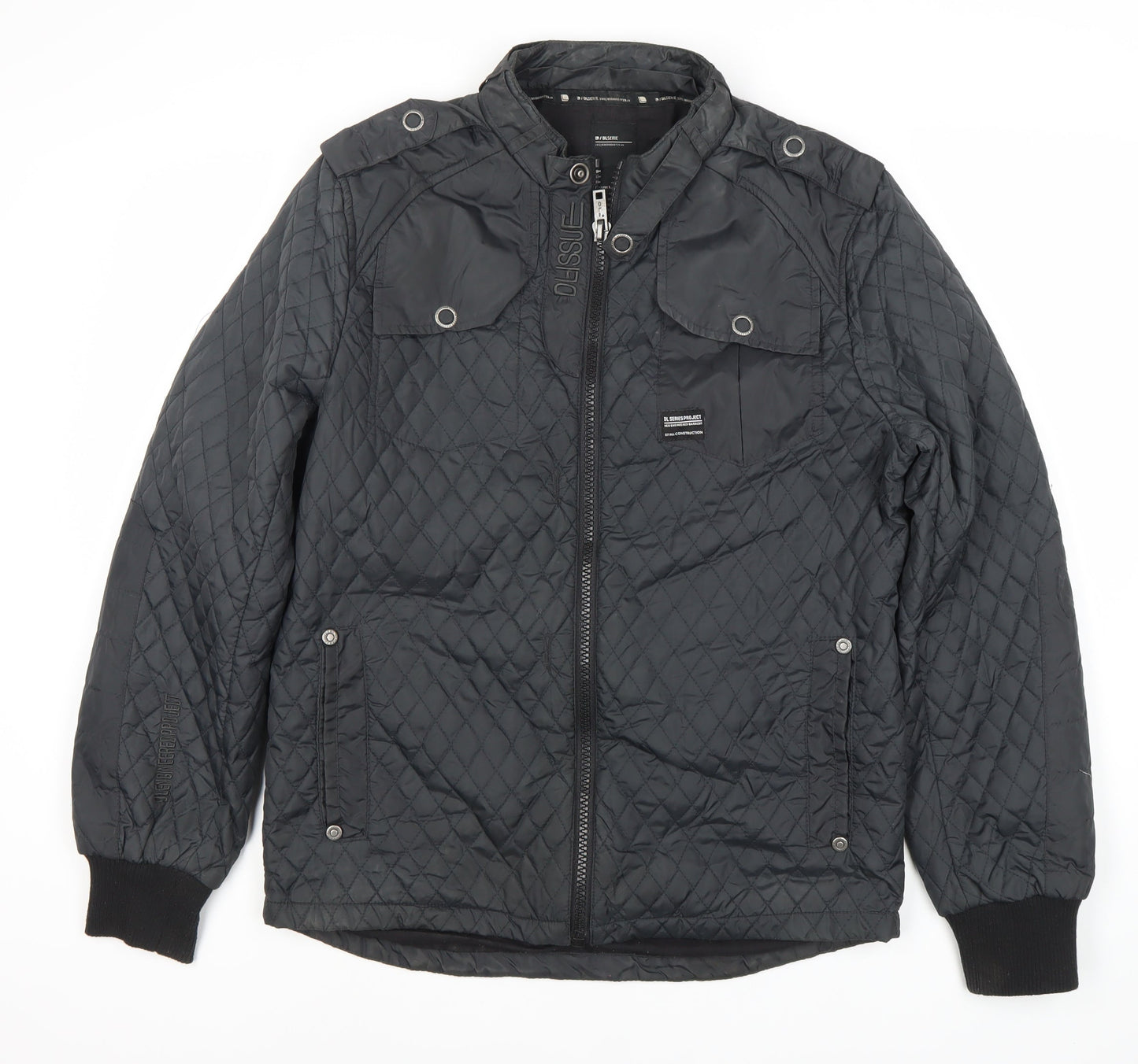 Diesel Men's Black Quilted Jacket L – Casual Wear