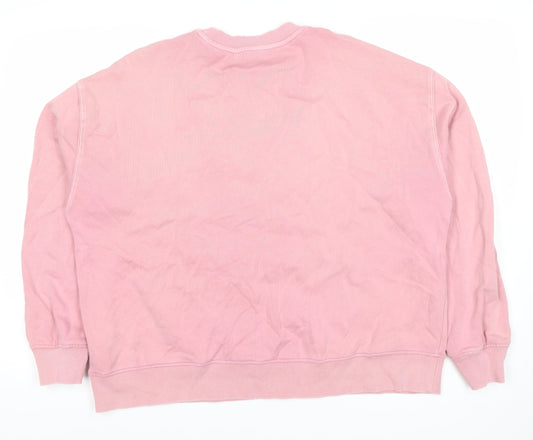 Marks and Spencer Women's Pink Pullover Sweatshirt L