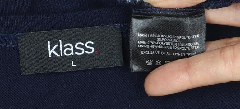 Womens UK Size L Klass Blue Polyamide Blend T-Shirt