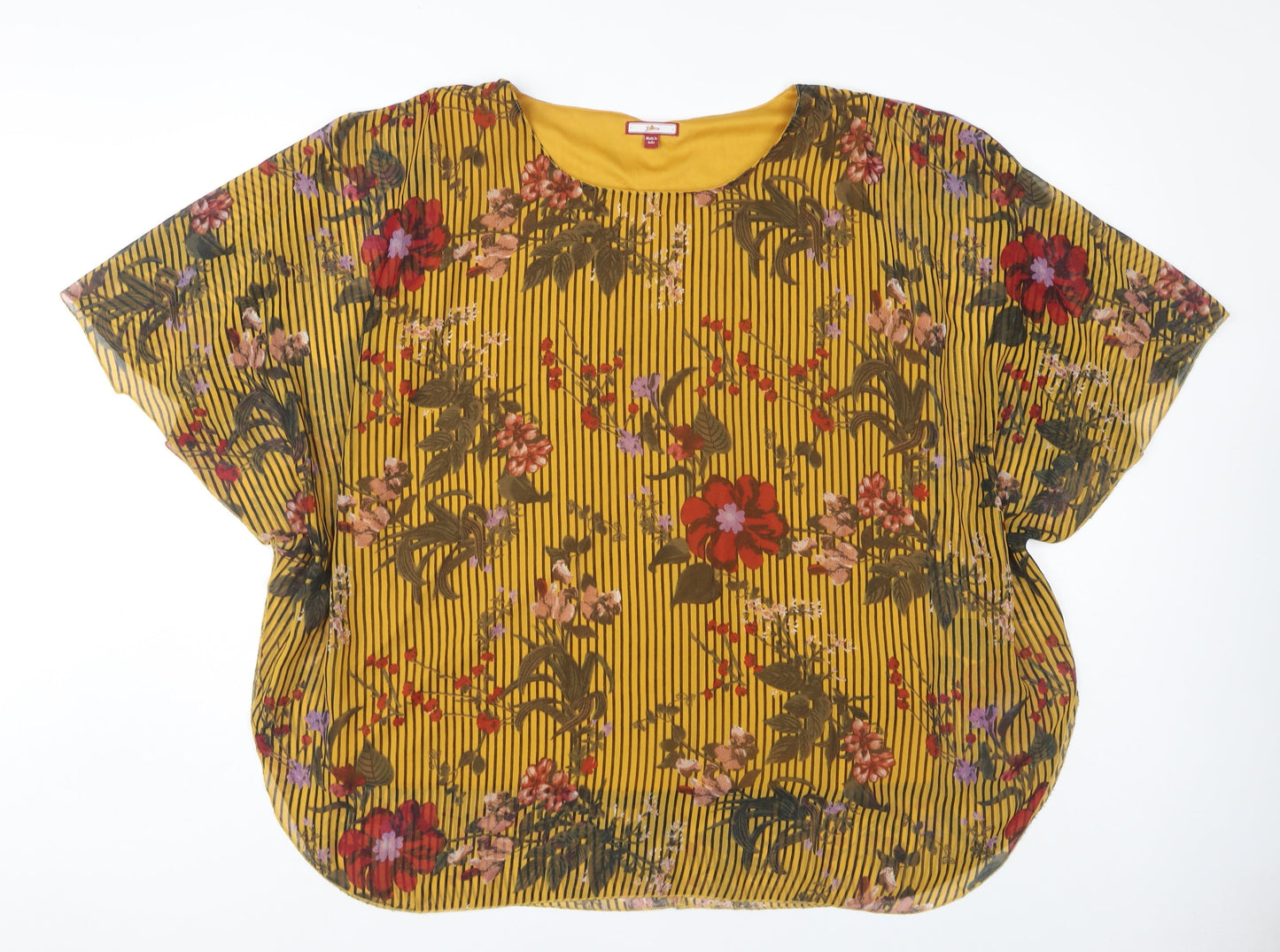 Joe Browns Women's Multicoloured Floral Tunic T-Shirt Size 22