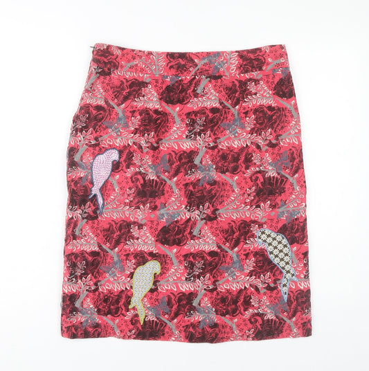 White Stuff Women’s Multicoloured Animal Print Skirt, Size 10