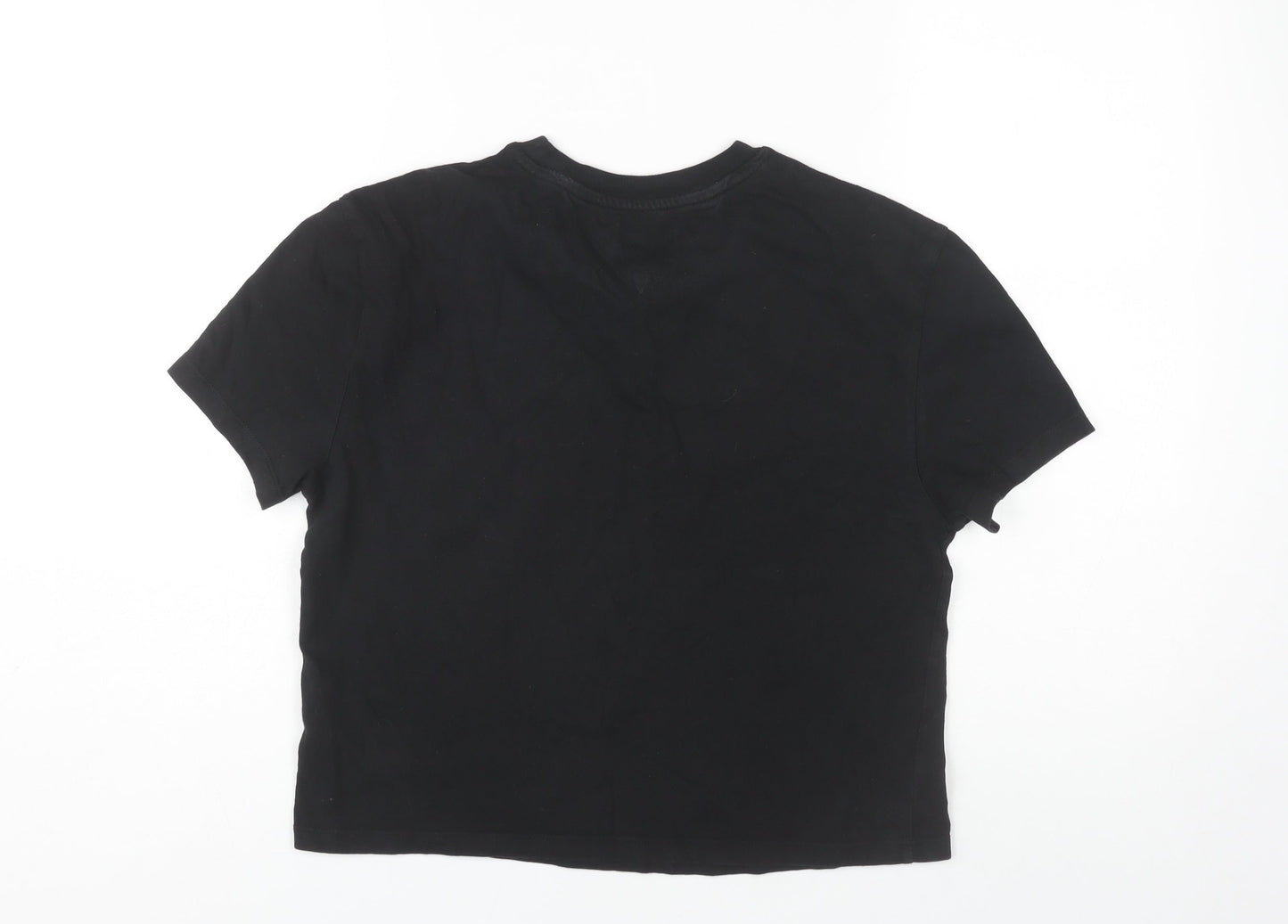 Tommy Jeans Women's Black Cropped T-Shirt Size S