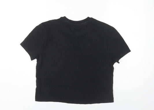 Tommy Jeans Women's Black Cropped T-Shirt Size S