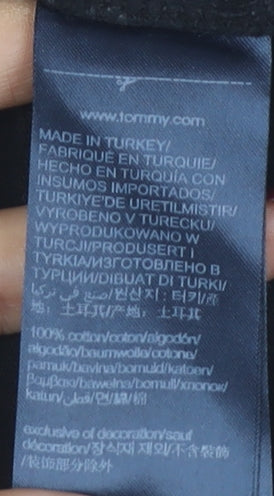 Tommy Jeans Women's Black Cropped T-Shirt Size S