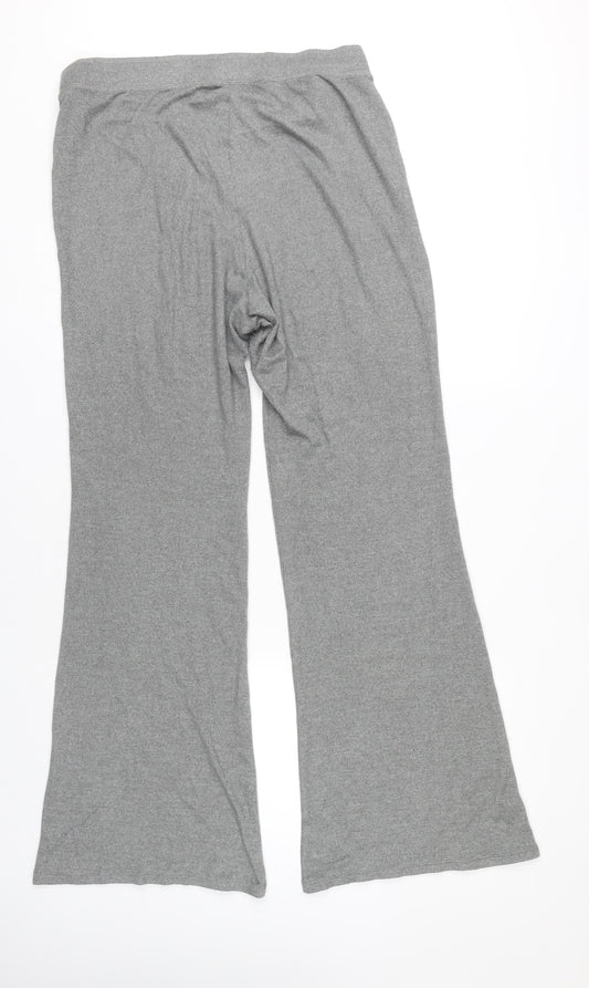 Hollister Women's Grey Flared Trousers XL Tall