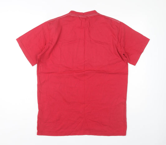 Weird Fish Men's Red Graphic Print T-Shirt S