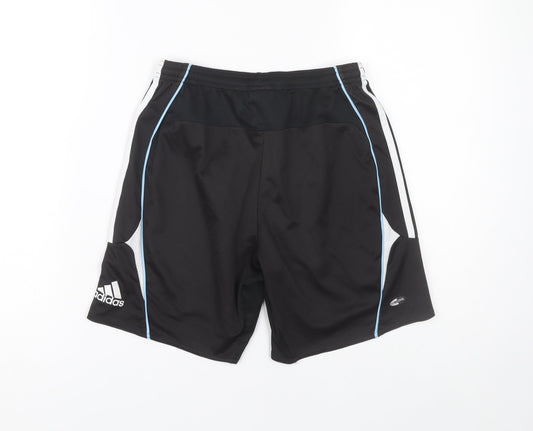 Adidas Boys Black Athletic Sports Shorts 14 Years