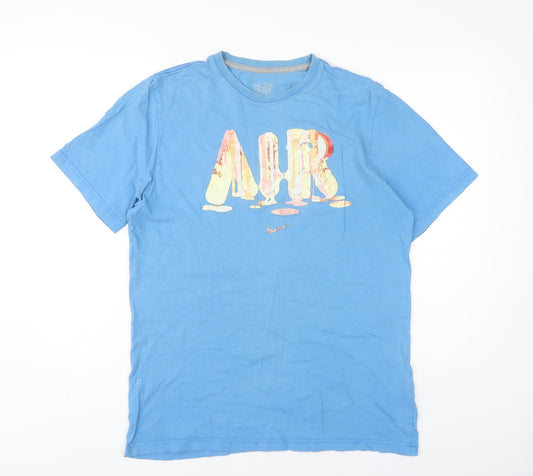 Nike Men's Blue Graphic Print T-Shirt L