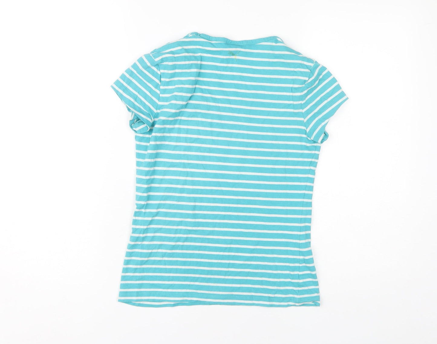 Puma Women’s Blue Striped T-Shirt - Size 8