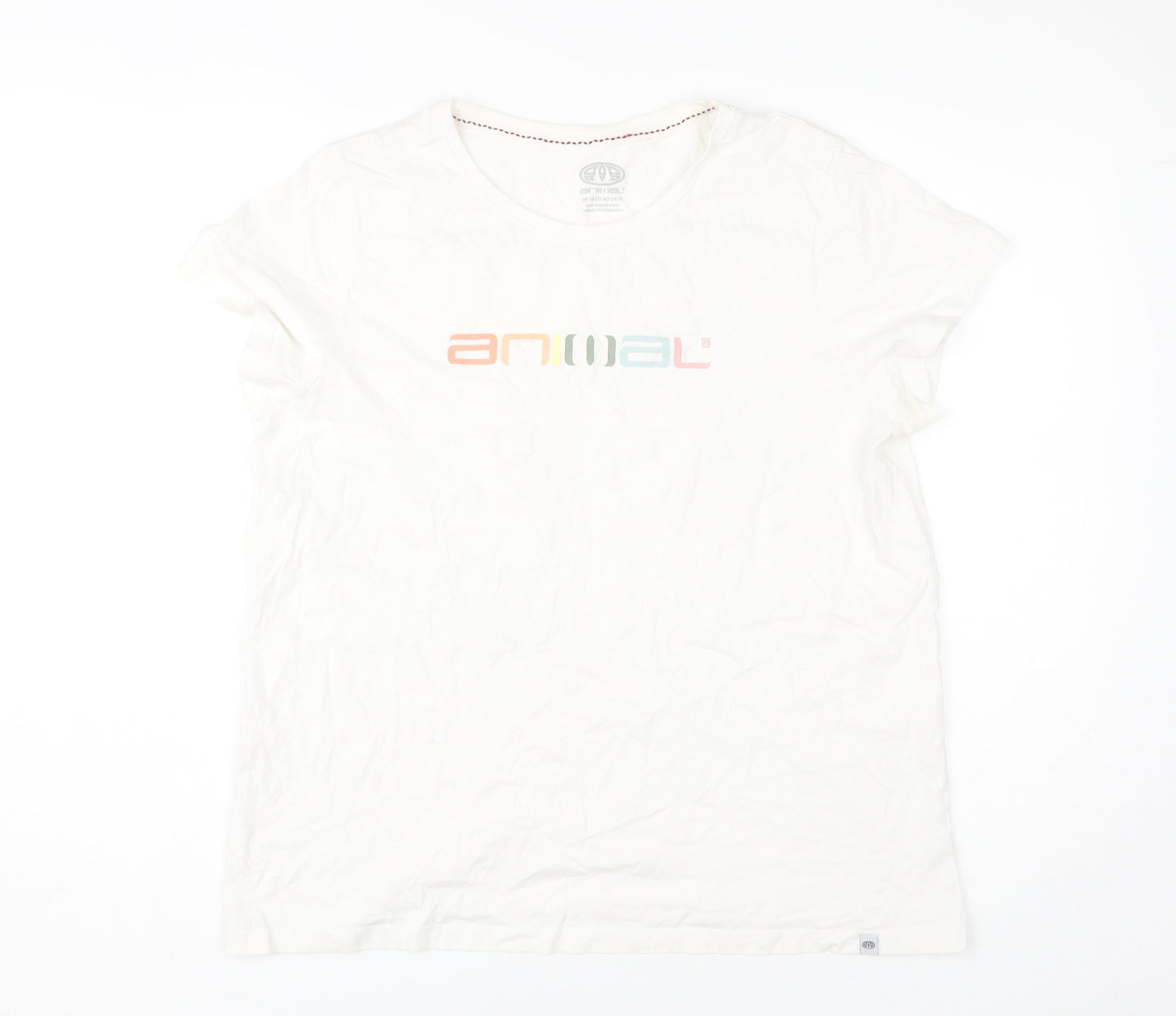 Animal Women's White T-Shirt - Size 14