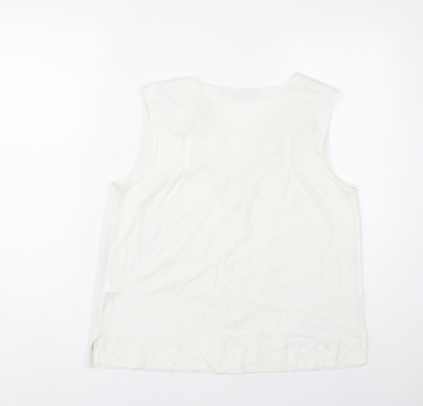 French Connection Women’s Ivory Sleeveless Blouse L