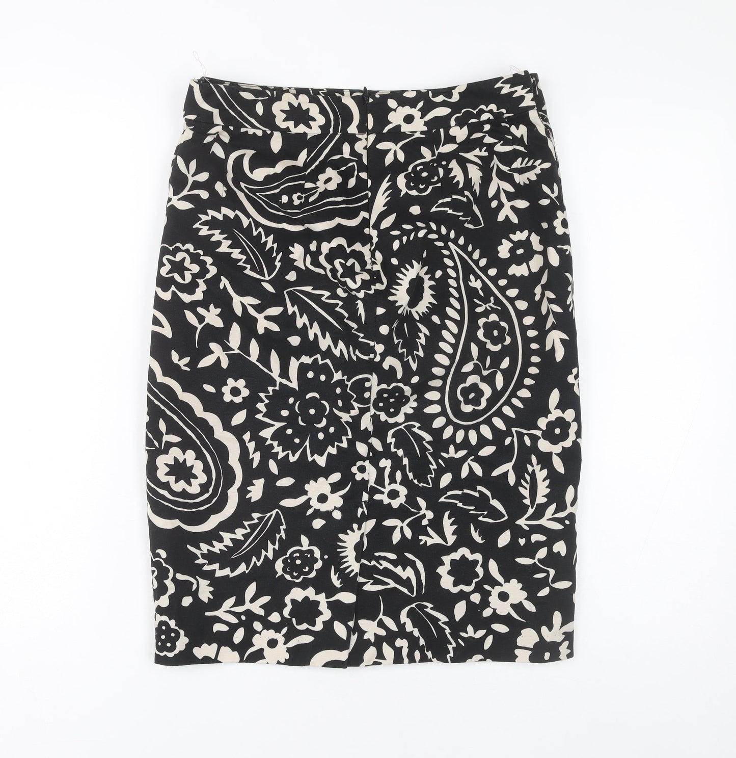 Boden Women's Black Floral Pencil Skirt Size 10