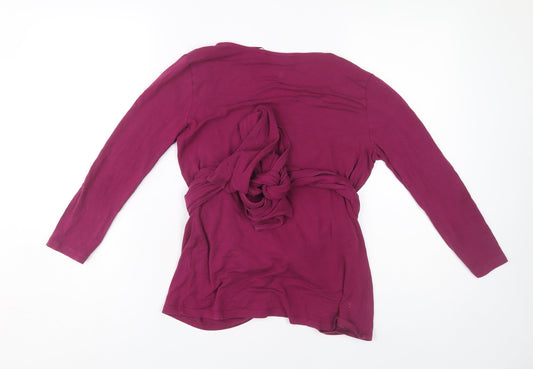 JoJo Maman Bébé Women's Purple Wrap Blouse XS