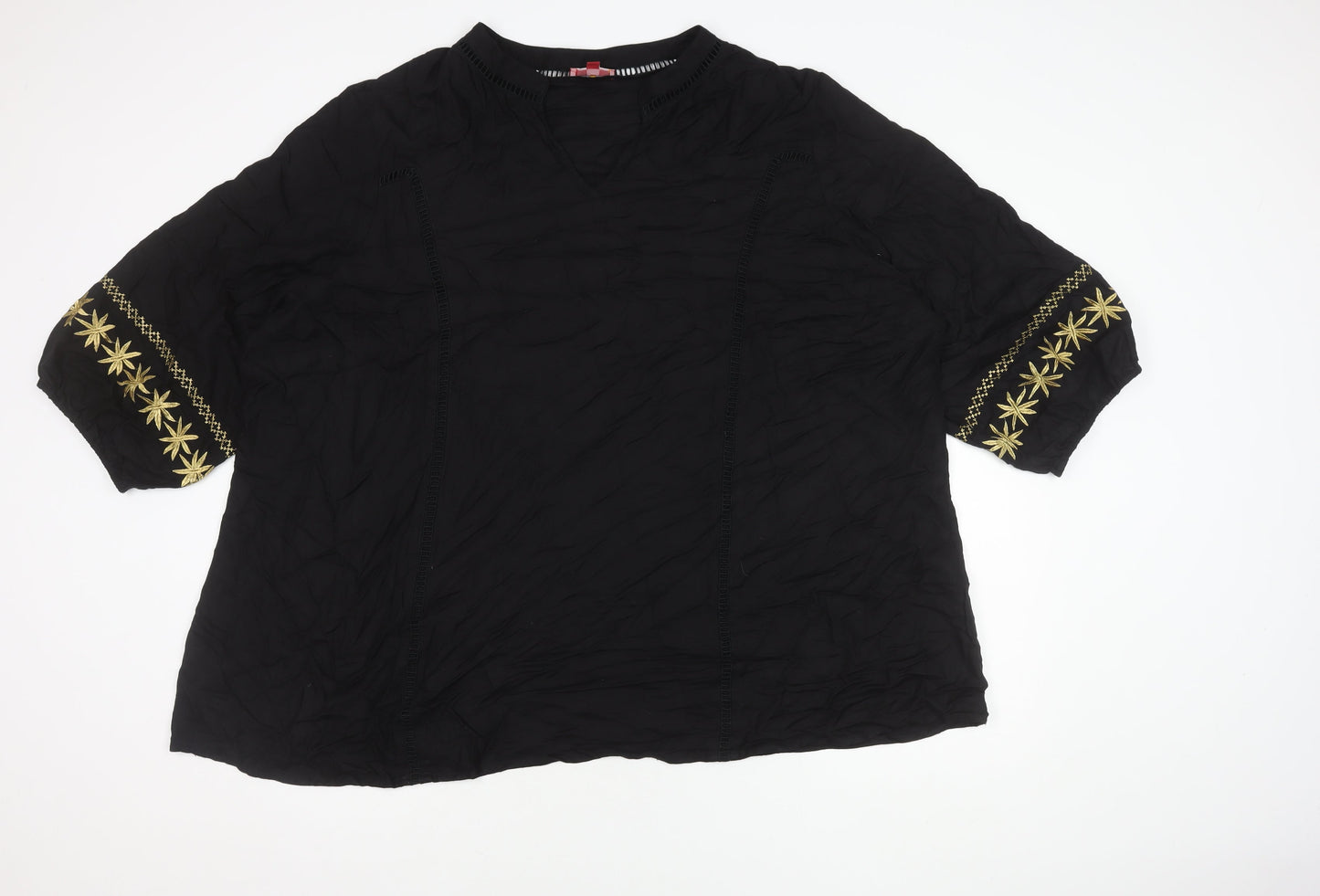 Joe Browns Women's Black Tunic Blouse Size 32 Viscose
