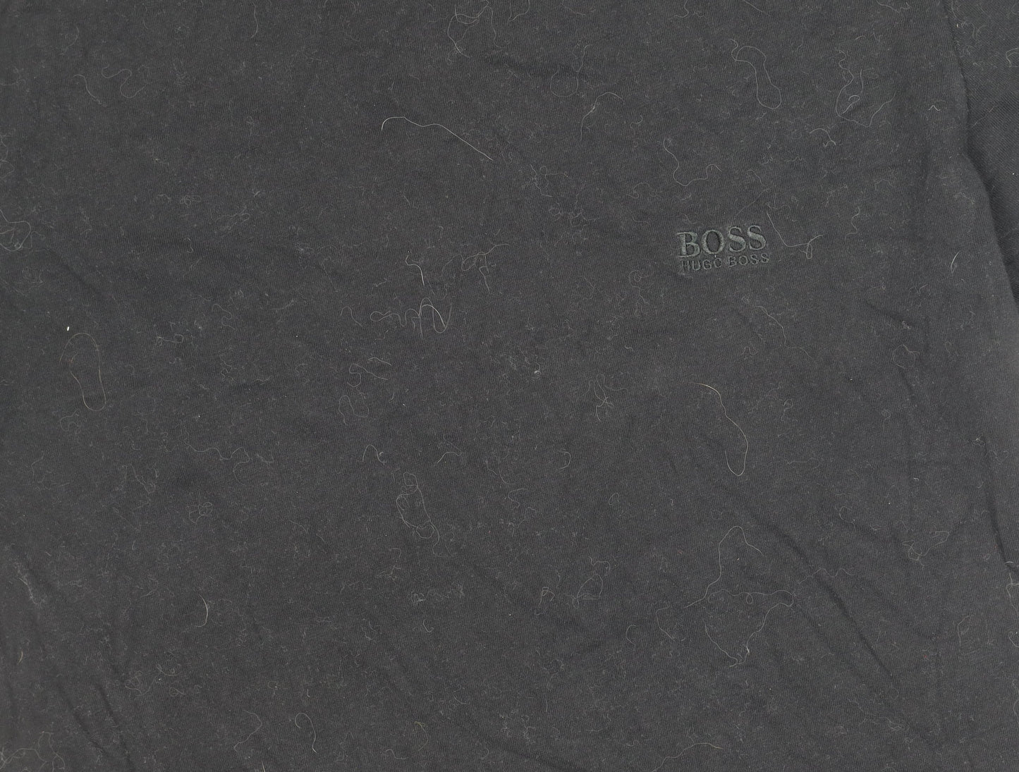 Hugo Boss Men's Black Cotton T-Shirt - M, Logo Accented
