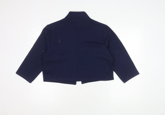 Quiz Women's Blue Cropped Blazer Size 18