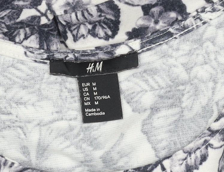 H&M Women's Multicoloured Floral A-Line Dress
