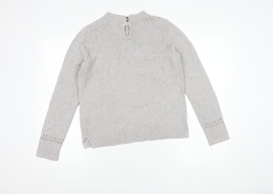 Fat Face Women's Grey High Neck Pullover Jumper Size 10