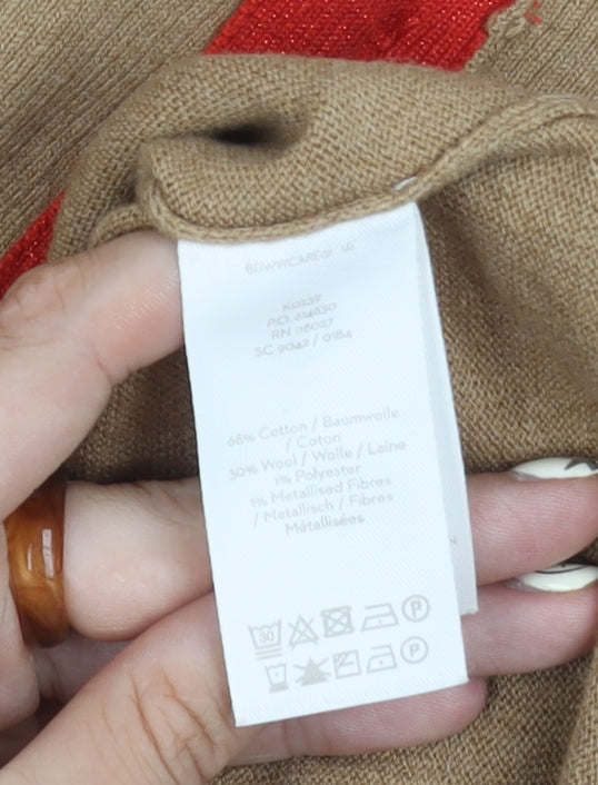 Boden Brown V-Neck Cardigan M Unisex