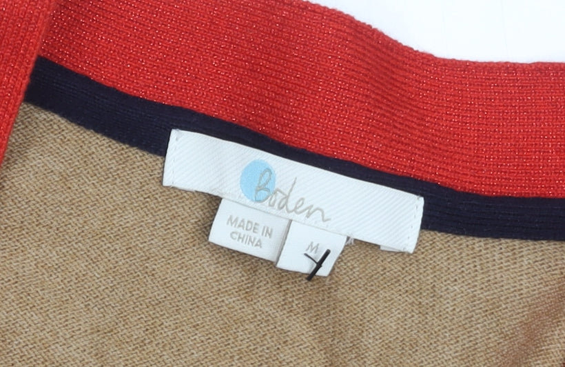 Boden Brown V-Neck Cardigan M Unisex