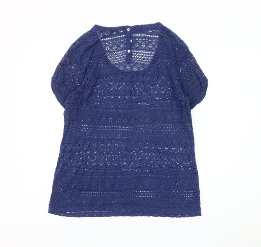 FatFace Women's Blue Crochet Blouse Size 12