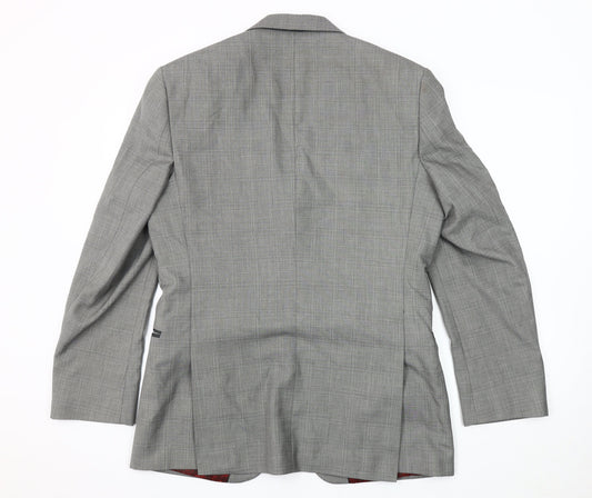 Red Herring Men's Grey Check Blazer, Size 40R