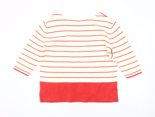 Joules Women's Multicoloured 3/4 Sleeve Pullover Jumper