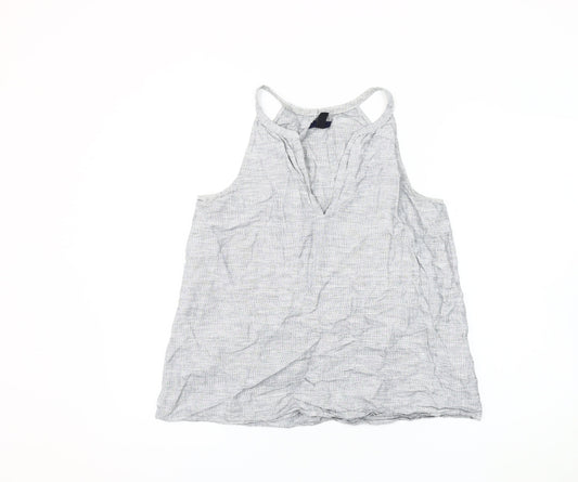 Gap Women’s Grey Tank Top, Size S, V-Neck, Summer Style