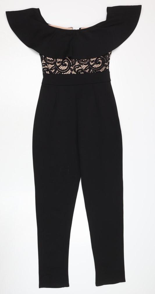Missi London Women's Black Lace Jumpsuit Size 8