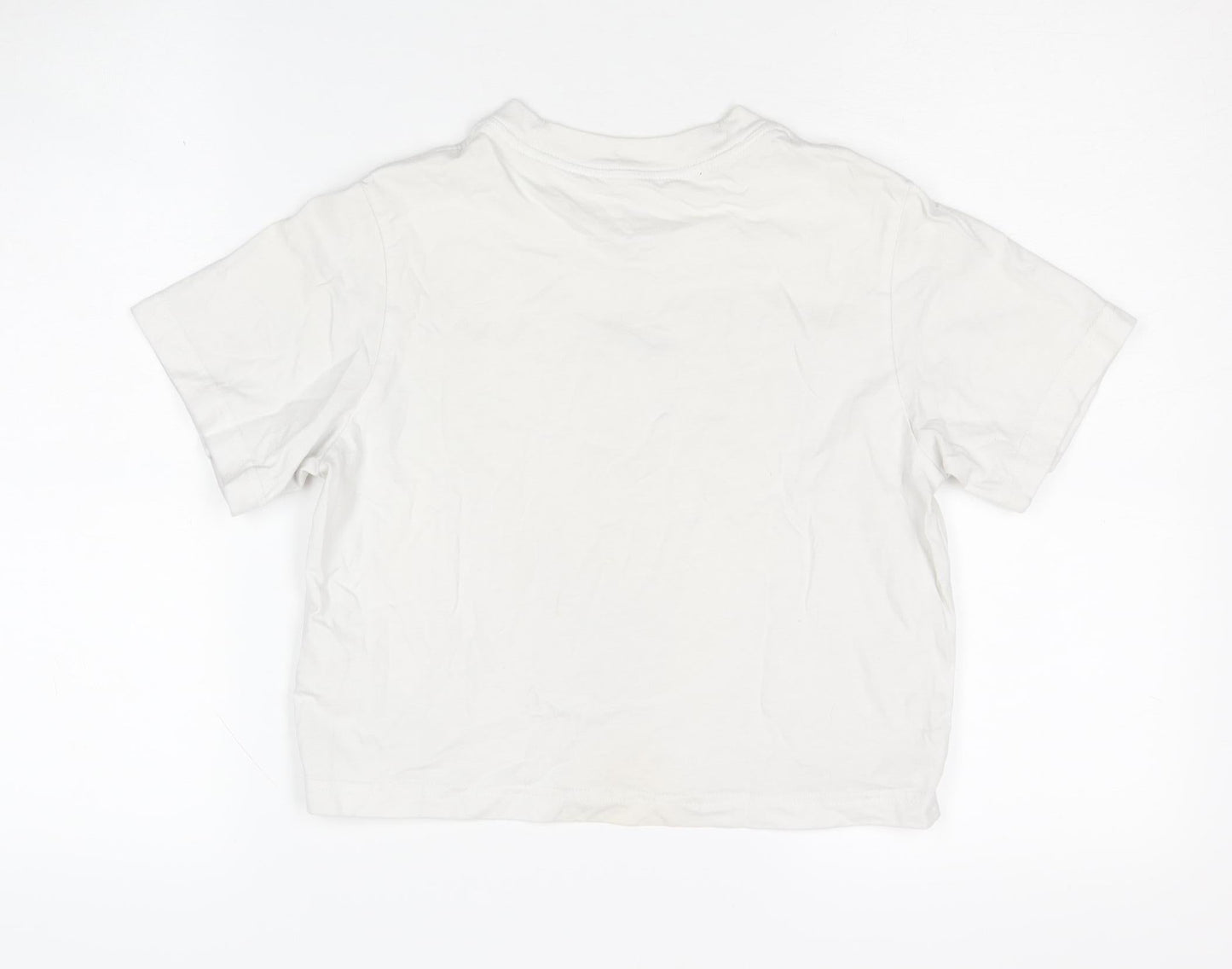 Nike Women's White T-Shirt - Size S, Relaxed Fit