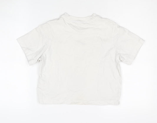 Nike Women's White T-Shirt - Size S, Relaxed Fit