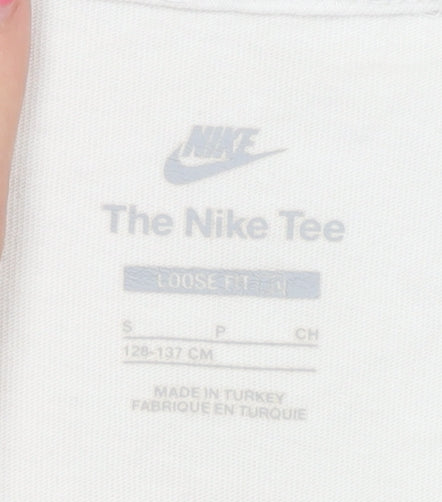 Nike Women's White T-Shirt - Size S, Relaxed Fit