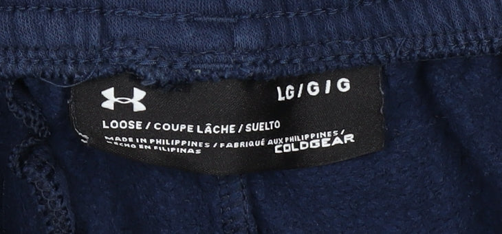 Under Armour Men's Blue Jogger Trousers L Fleece