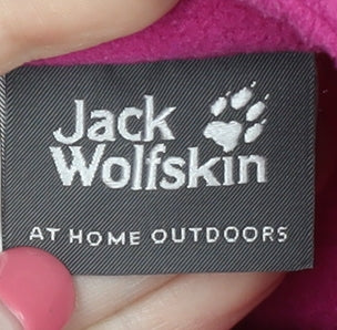 Additional view of Jack Wolfskin girls’ pink fleece jacket, size 12, winter essential