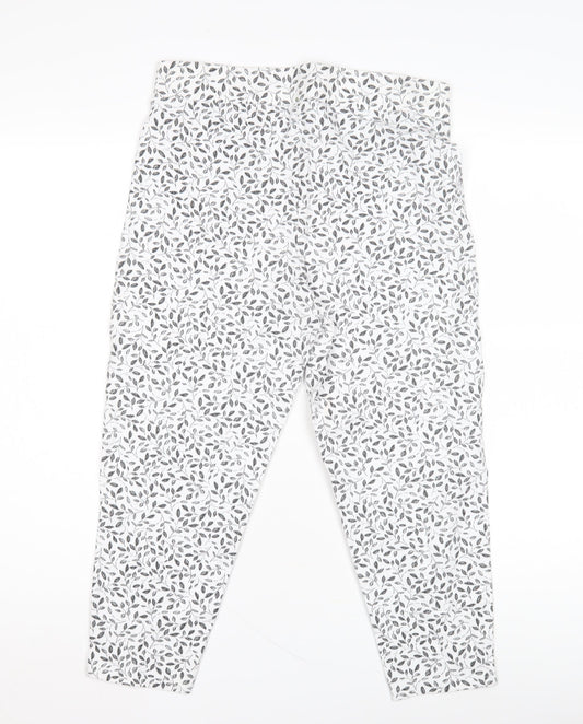 Bonmarché Women’s White Floral Leggings Size 14