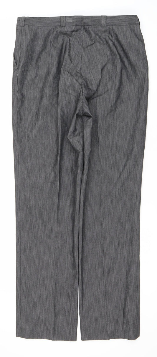 Fisser Women's Grey Straight Trousers Size 12