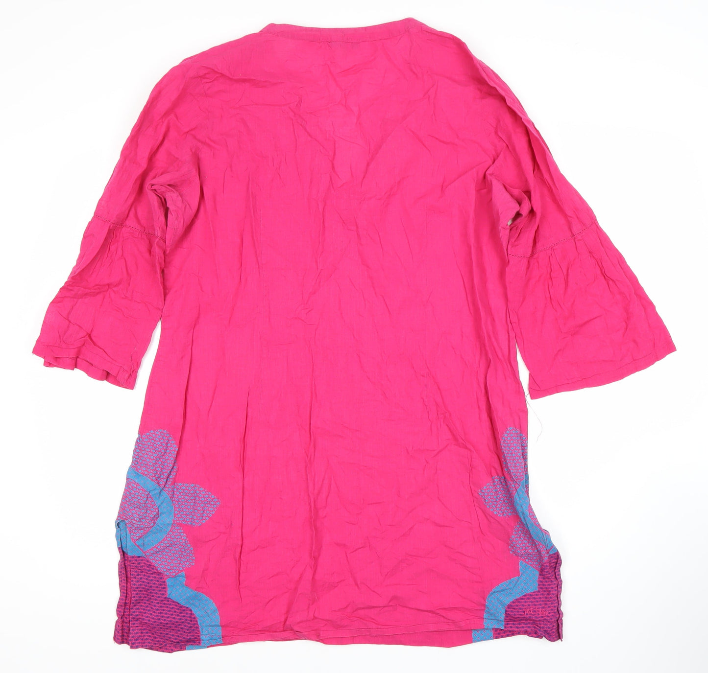 Fat Face Women's Pink Tunic Blouse, Size 16, 100% Cotton