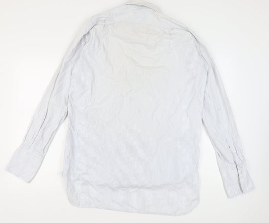 Charles Tyrwhitt Men's Blue Pinstripe Dress Shirt 16